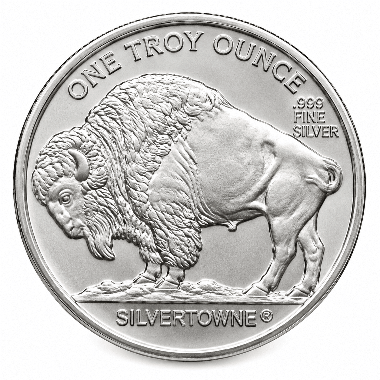 1 OZ SILVER ROUND BUFFALO SILVERTOWNE - Image 2