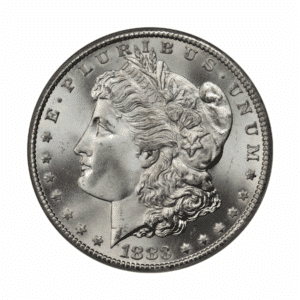 1883 AMERICAN SILVER MORGAN DOLLAR S CC BU
