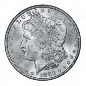 1883 AMERICAN SILVER MORGAN DOLLAR S CC GSA