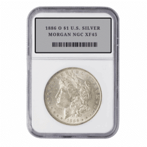 1886 O $1 U.S. SILVER MORGAN NGC XF45