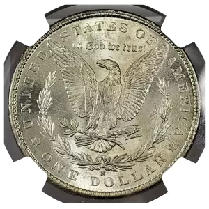 1891-S MORGAN SILVER DOLLAR NGC BU G.T. MORGAN LABEL