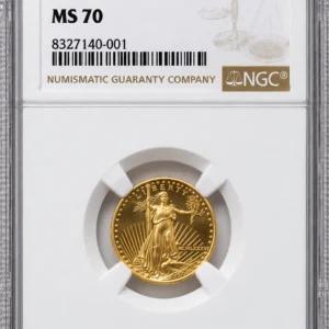 1986 1/10 OZ AMERICAN GOLD EAGLE NGC70