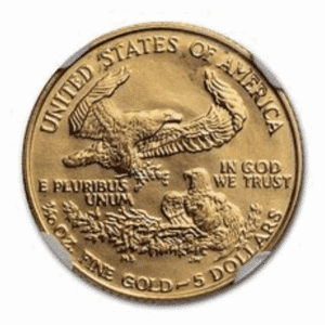 1986 1/10 OZ AMERICAN GOLD EAGLE NGC70