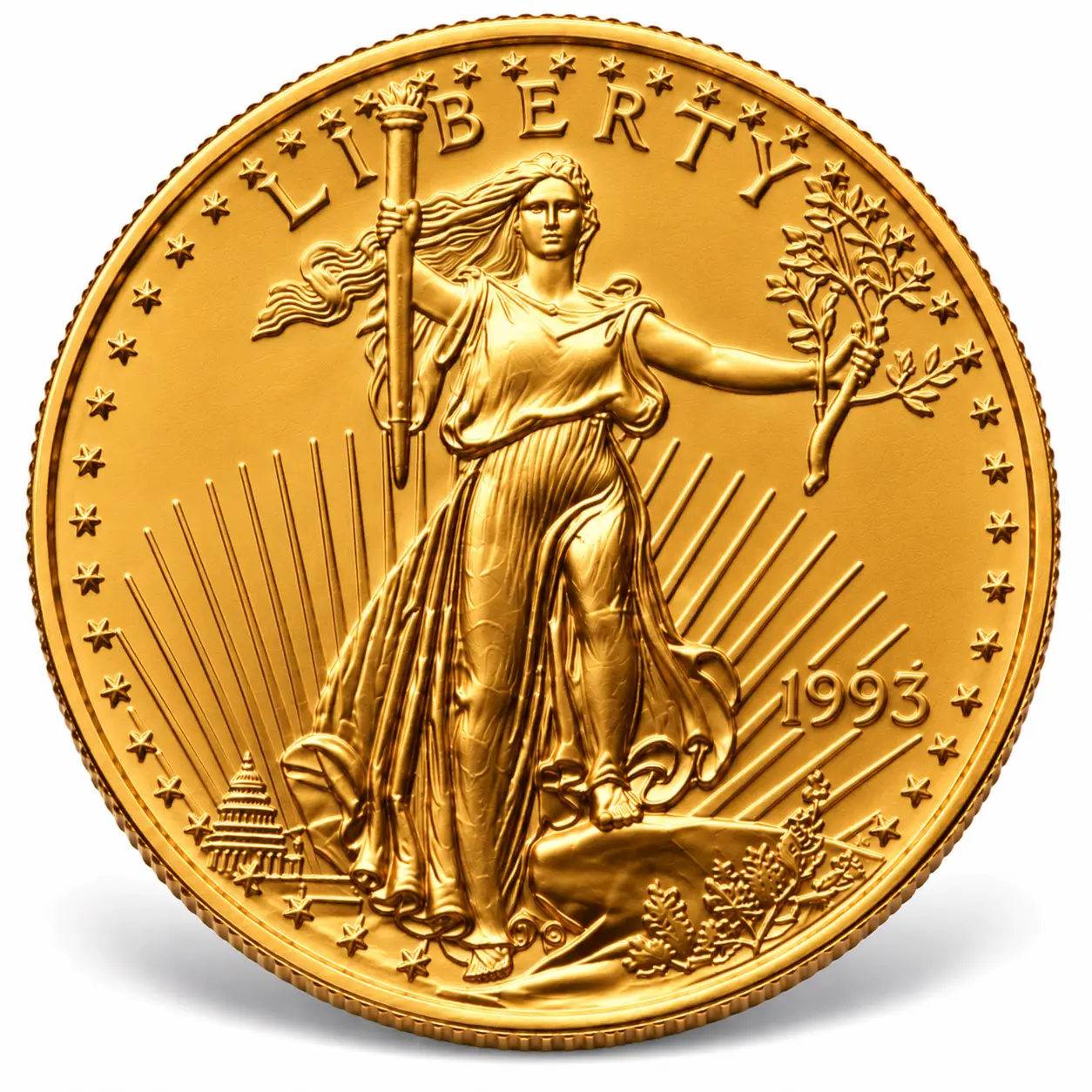 1993 1/2 OZ AMERICAN GOLD EAGLE - Image 2