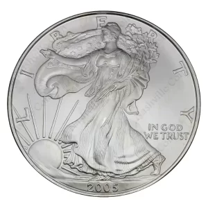 2005 1 OZ AMERICAN SILVER EAGLE NGC69