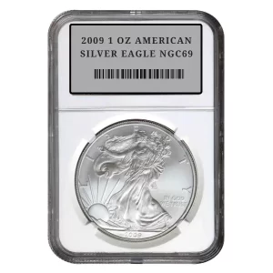 2009 1 OZ AMERICAN SILVER EAGLE NGC69