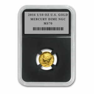 2016 1/10 OZ U.S. GOLD MERCURY DIME NGC MS70