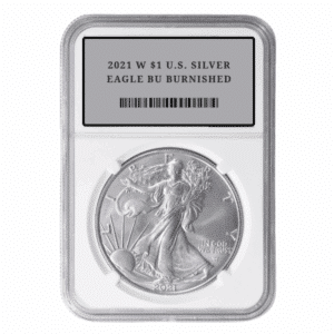 2021 W $1 U.S. SILVER EAGLE BU BURNISHED