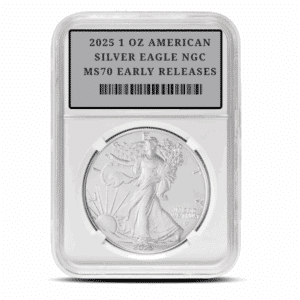 2025 1 OZ AMERICAN SILVER EAGLE NGC MS70 EARLY RELEASES