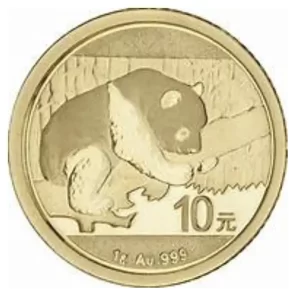 1 GRAM CHINESE GOLD PANDA NO PLASTIC
