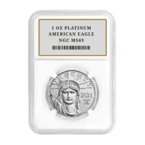 1 OZ PLATINUM AMERICAN EAGLE NGC MS69