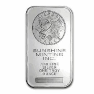 1 OZ SILVER BAR SUNSHINE MERCURY