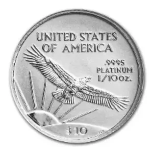 1/10 OZ AMERICAN PLATINUM EAGLE NGC MS70