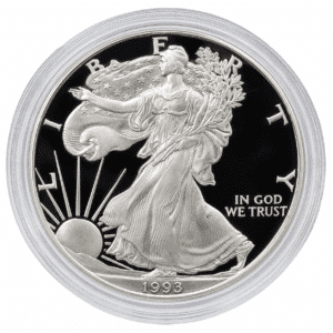 1993 1 OZ AMERICAN SILVER EAGLE PROOF