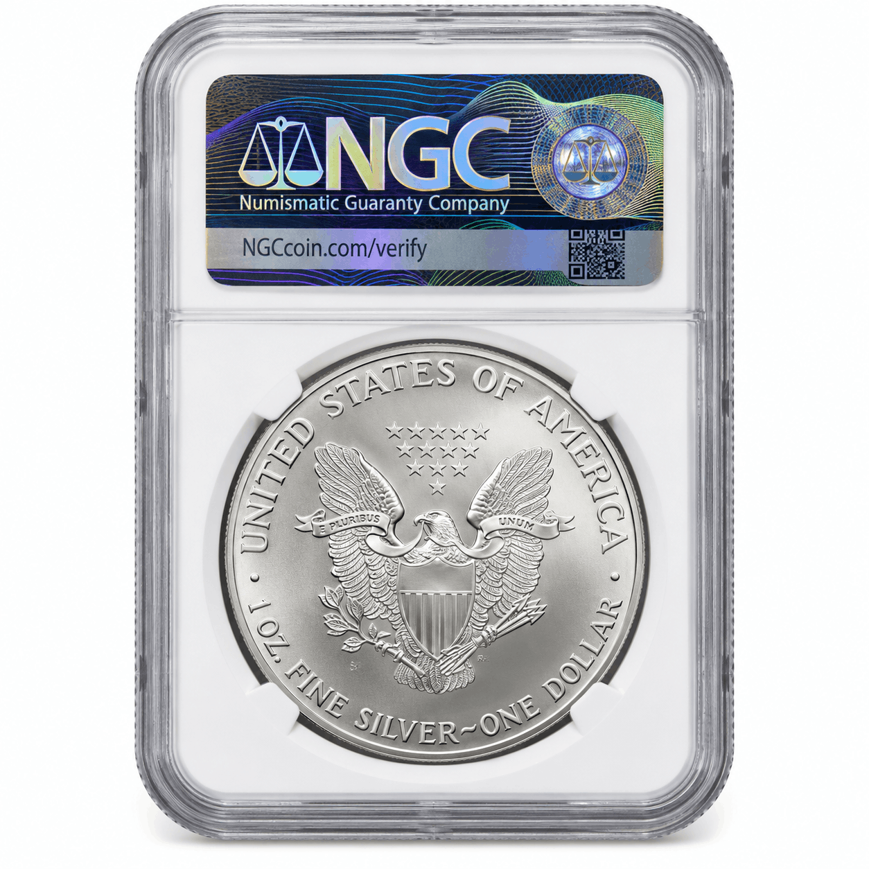 1996 1 OZ AMERICAN SILVER EAGLE NGC69