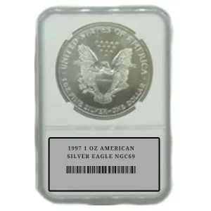 1997 1 OZ AMERICAN SILVER EAGLE NGC69