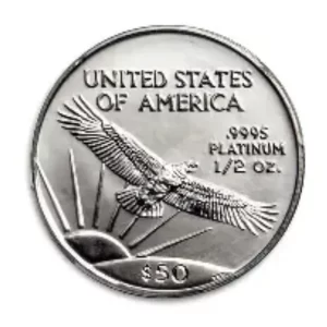 1/2 OZ PLATINUM AMERICAN EAGLE PCGS MS70