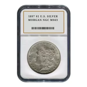 1897 $1 U.S. SILVER MORGAN NGC MS63