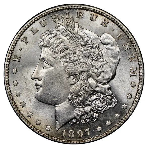 1897 $1 U.S. SILVER MORGAN NGC64