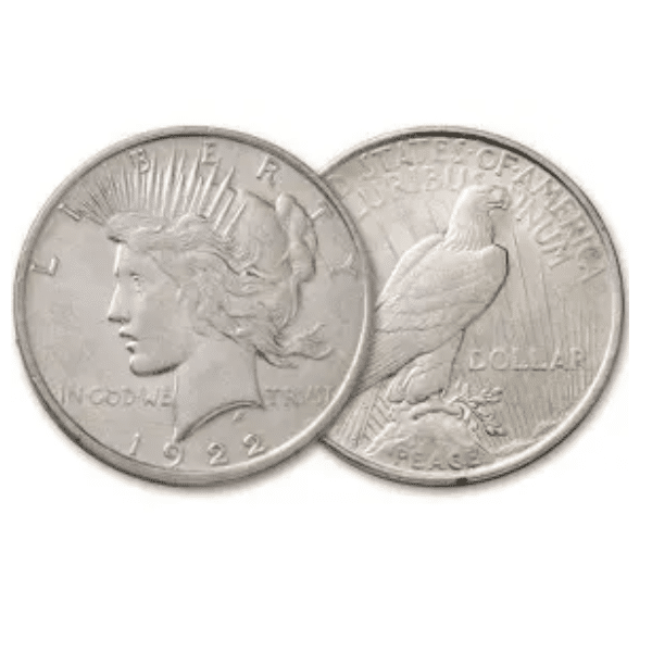 1922 $1 U.S. SILVER PEACE BU