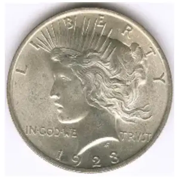 1923 $1 U.S. SILVER PEACE BU