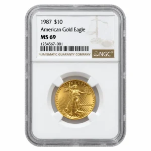 1987 1/4 OZ AMERICAN GOLD EAGLE NGC69