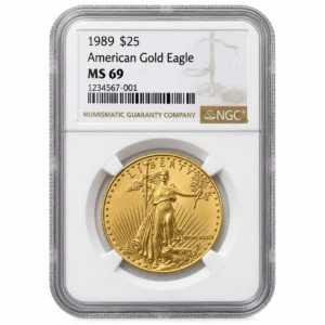 1989 1/2 OZ AMERICAN GOLD EAGLE NGC69