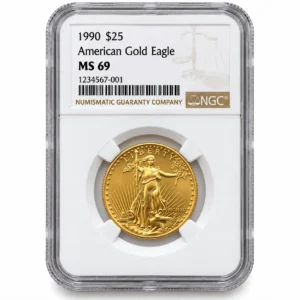 1990 1/2 OZ AMERICAN GOLD EAGLE NGC69