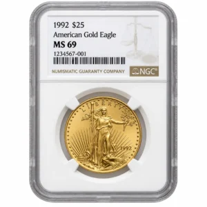 1992 1/2 OZ AMERICAN GOLD EAGLE NGC69