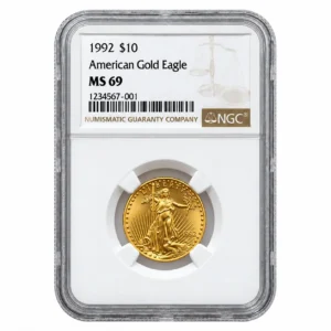 1992 1/4 OZ AMERICAN GOLD EAGLE NGC69
