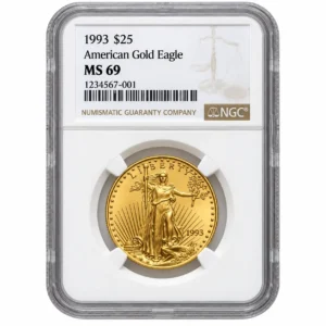 1993 1/2 OZ AMERICAN GOLD EAGLE NGC69