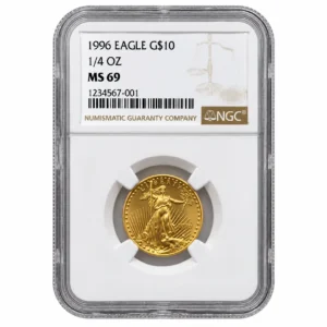 1996 1/4 OZ AMERICAN GOLD EAGLE NGC69