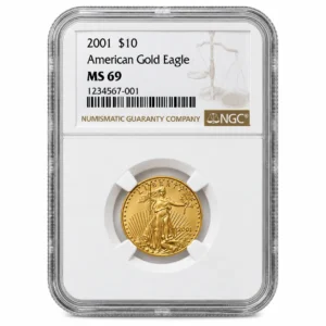 2001 1/4 OZ AMERICAN GOLD EAGLE NGC69
