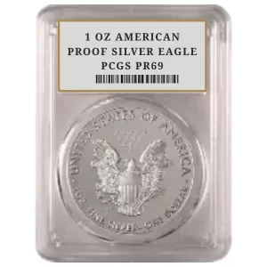 1 OZ AMERICAN PROOF SILVER EAGLE PCGS PR69