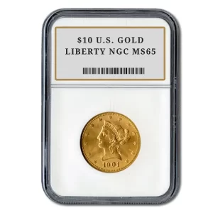 $10 U.S. GOLD LIBERTY NGC MS65