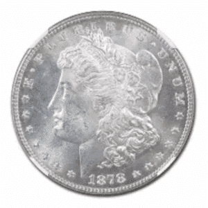 1878 $1 SILVER MORGAN NGC64 7/8TF