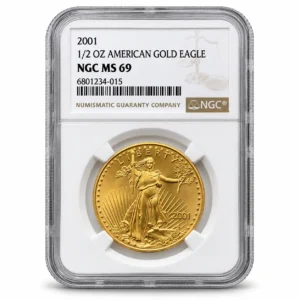 1996 1/2 OZ AMERICAN GOLD EAGLE NGC69