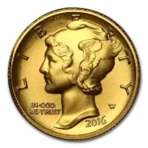 2016 1/10 OZ U.S. GOLD MERCURY DIME