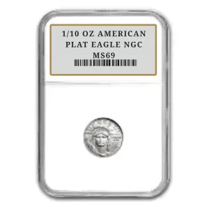 1/10 OZ AMERICAN PLAT EAGLE NGC MS69