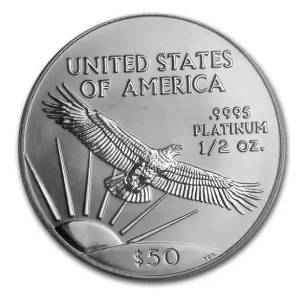 1/2 OZ PLATINUM AMERICAN EAGLE PCGS MS69