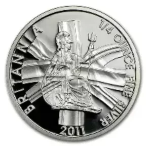 1/4 OZ GREAT BRITAIN SILVER BRITANNIA