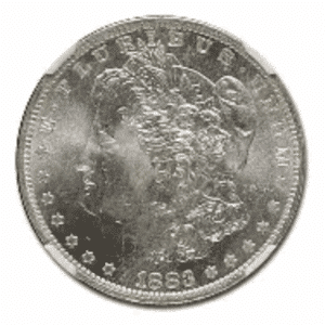 1883 O $1 U.S. SILVER MORGAN NGC MS67