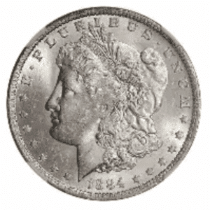 1884 O $1 U.S. SILVER MORGAN NGC MS67