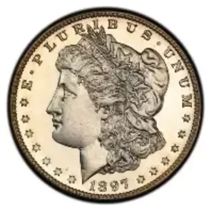 1897 S MORGAN SILVER DOLLAR NGC BU G.T. MORGAN LABEL