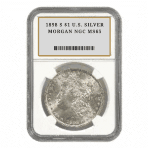 1898 S $1 U.S. SILVER MORGAN NGC MS65