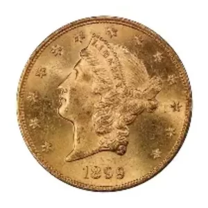 1899 S $20 US GOLD LIBERTY NGC MS63