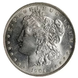 1904 $1 U.S. SILVER MORGAN PCGS MS65