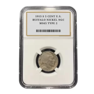 1913 S 5 CENT U.S. BUFFALO NICKEL NGC MS65 TYPE 2