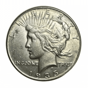 1935 $1 U.S. SILVER PEACE NGC MS66