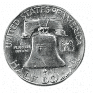 1949 S 50 CENT U.S. SILVER FRANKLIN NGC MS67 FULL BELL LINES